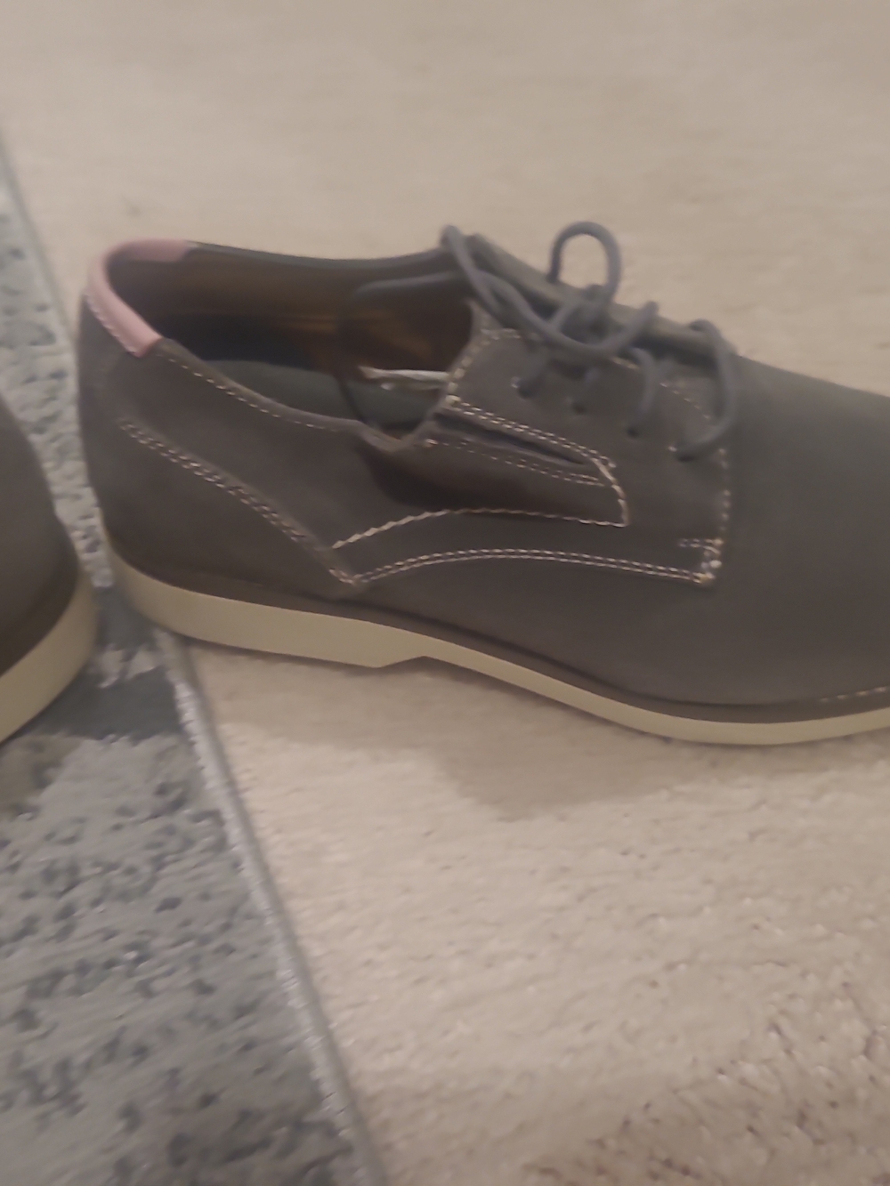 Crown & Ivy Percy Grey/White/Pink Casual Oxfords 10 M - Picture 10 of 15